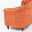 オレンジファブリックコンパクトチェスターフィールドラウンジ2シーターソファ　VINCENT