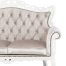 アンティークホワイトフレームイタリアンロコココンパクト2シーターソファ　Symphonyシリーズ