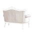 アンティークホワイトフレームイタリアンロコココンパクト2シーターソファ　Symphonyシリーズ