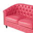 ピンクPUレザーコンパクトチェスターフィールドラウンジ2シーターソファ　VINCENT