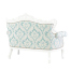 アンティークホワイトフレームイタリアンロコココンパクト2シーターソファ　Symphonyシリーズ