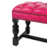 【アウトレット】ピンクPUレザーチェスターフィールドスツール　VINCENT(ヴィンセント)