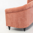 サーモンピンクファブリックコンパクトチェスターフィールドラウンジ3シーターソファ　VINCENT