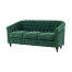 グリーンピンクファブリックコンパクトチェスターフィールドラウンジ3シーターソファ　VINCENT