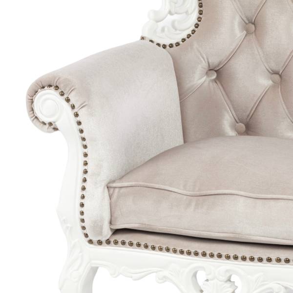 サロンチェア シングルソファ グホワイト モダン クラシック AC-6169