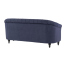 ネイビーブルーベルベットコンパクトチェスターフィールドラウンジ3シーターソファ　VINCENT
