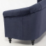 ネイビーブルーベルベットコンパクトチェスターフィールドラウンジ3シーターソファ　VINCENT
