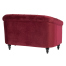 レッドベルベットコンパクトチェスターフィールドラウンジ2シーターソファ　VINCENT